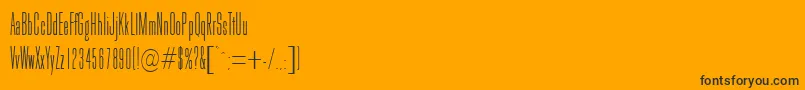 GoldhawkRegularDb-fontti – mustat fontit oranssilla taustalla