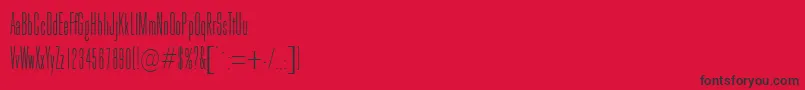 Czcionka GoldhawkRegularDb – czarne czcionki na czerwonym tle