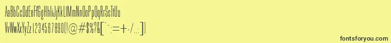 Czcionka GoldhawkRegularDb – czarne czcionki na żółtym tle