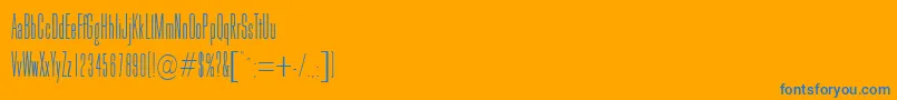 GoldhawkRegularDb-Schriftart – Blaue Schriften auf orangefarbenem Hintergrund