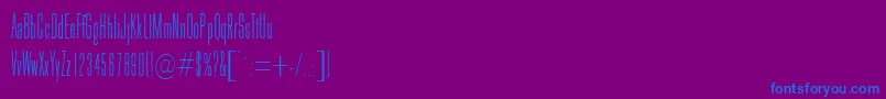 Fonte GoldhawkRegularDb – fontes azuis em um fundo violeta