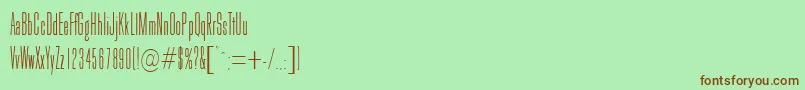 Czcionka GoldhawkRegularDb – brązowe czcionki na zielonym tle
