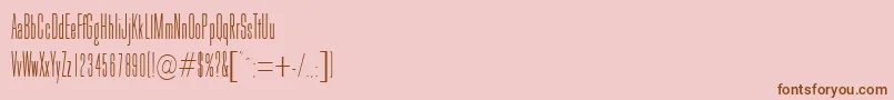 フォントGoldhawkRegularDb – ピンクの背景に茶色のフォント