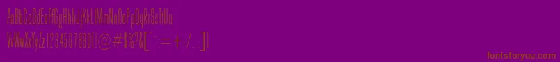 フォントGoldhawkRegularDb – 紫色の背景に茶色のフォント