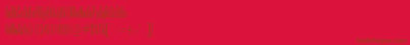 GoldhawkRegularDb-fontti – ruskeat fontit punaisella taustalla