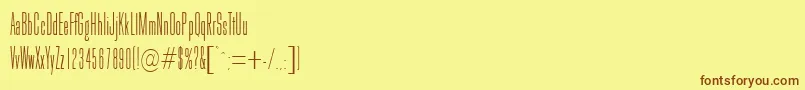 Czcionka GoldhawkRegularDb – brązowe czcionki na żółtym tle