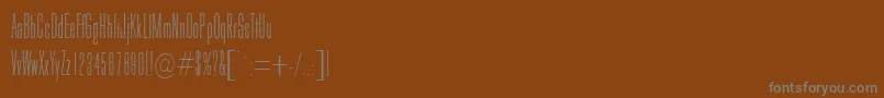 Czcionka GoldhawkRegularDb – szare czcionki na brązowym tle