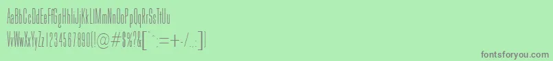 Czcionka GoldhawkRegularDb – szare czcionki na zielonym tle
