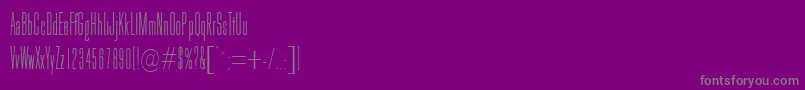GoldhawkRegularDb-fontti – harmaat kirjasimet violetilla taustalla