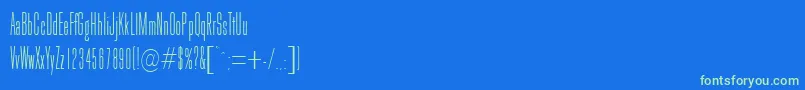 フォントGoldhawkRegularDb – 青い背景に緑のフォント