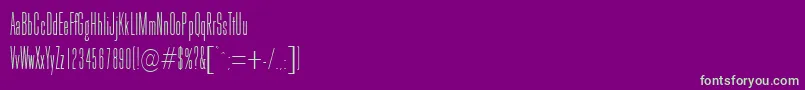 フォントGoldhawkRegularDb – 紫の背景に緑のフォント