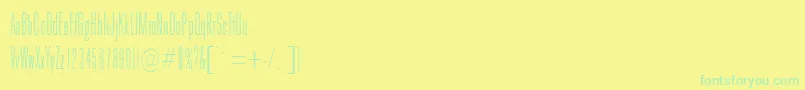 フォントGoldhawkRegularDb – 黄色い背景に緑の文字