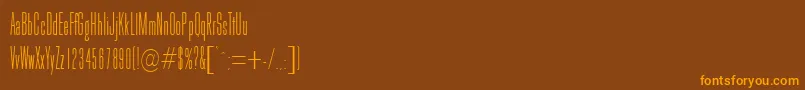 Czcionka GoldhawkRegularDb – pomarańczowe czcionki na brązowym tle