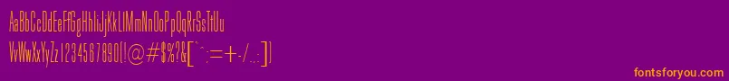 フォントGoldhawkRegularDb – 紫色の背景にオレンジのフォント
