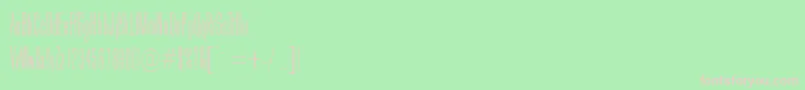 フォントGoldhawkRegularDb – 緑の背景にピンクのフォント