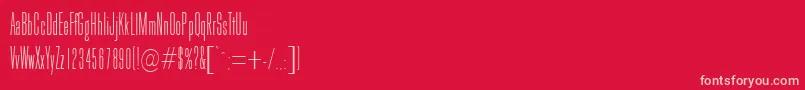 GoldhawkRegularDb-fontti – vaaleanpunaiset fontit punaisella taustalla