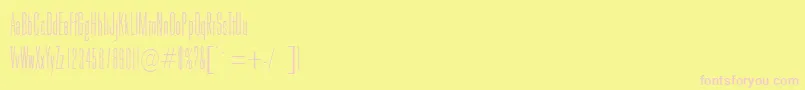 フォントGoldhawkRegularDb – ピンクのフォント、黄色の背景