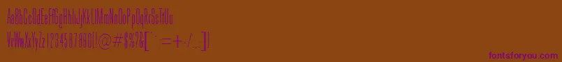 Czcionka GoldhawkRegularDb – fioletowe czcionki na brązowym tle