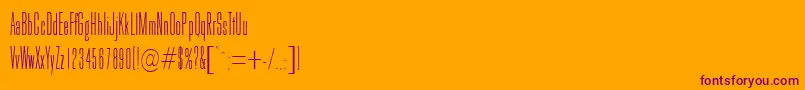 Czcionka GoldhawkRegularDb – fioletowe czcionki na pomarańczowym tle