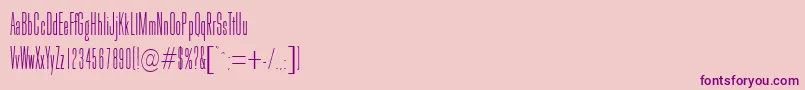 Fonte GoldhawkRegularDb – fontes roxas em um fundo rosa