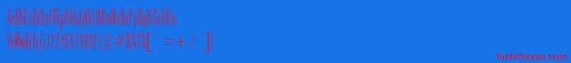 GoldhawkRegularDb-Schriftart – Rote Schriften auf blauem Hintergrund