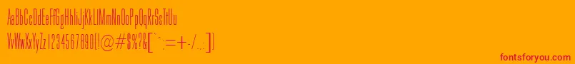 フォントGoldhawkRegularDb – オレンジの背景に赤い文字