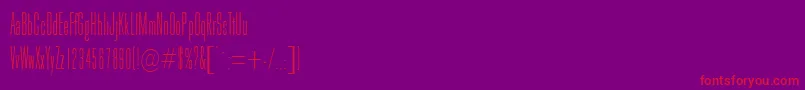フォントGoldhawkRegularDb – 紫の背景に赤い文字