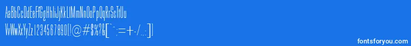 Czcionka GoldhawkRegularDb – białe czcionki na niebieskim tle