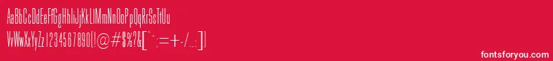 GoldhawkRegularDb-Schriftart – Weiße Schriften auf rotem Hintergrund