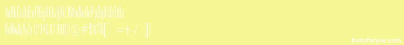 フォントGoldhawkRegularDb – 黄色い背景に白い文字