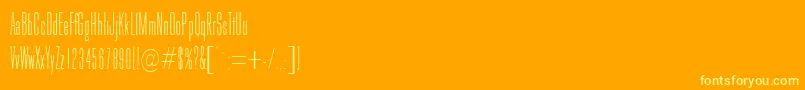 Fonte GoldhawkRegularDb – fontes amarelas em um fundo laranja