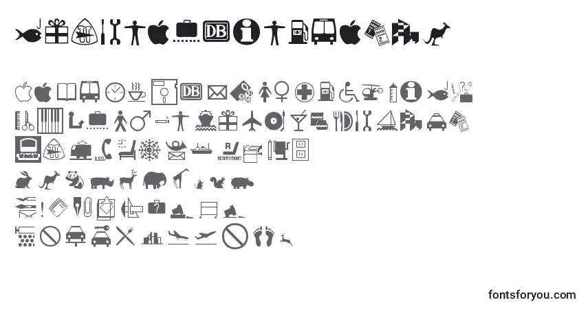 Czcionka Journaldingbats2 – alfabet, cyfry, specjalne znaki