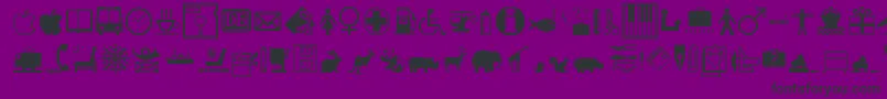 Journaldingbats2 Font – Black Fonts on Purple Background