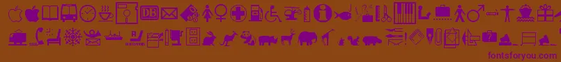 Шрифт Journaldingbats2 – фиолетовые шрифты на коричневом фоне