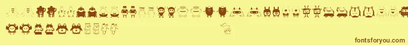 Funnytoys Font – Brown Fonts on Yellow Background