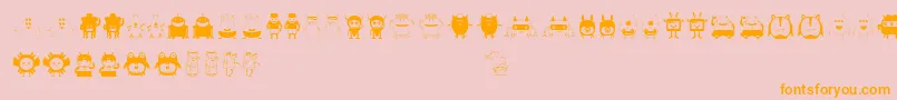 Funnytoys Font – Orange Fonts on Pink Background