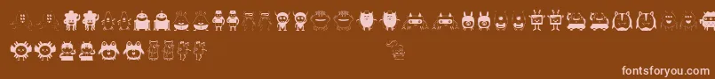 Funnytoys Font – Pink Fonts on Brown Background
