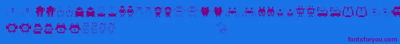 Funnytoys Font – Purple Fonts on Blue Background