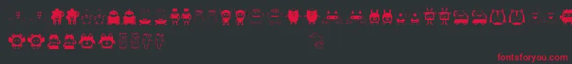 Funnytoys Font – Red Fonts on Black Background