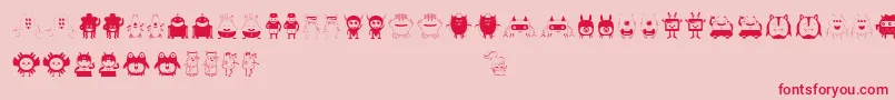 Funnytoys Font – Red Fonts on Pink Background