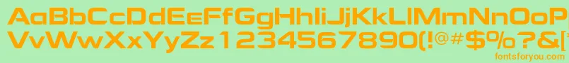 Maniaextendedc Font – Orange Fonts on Green Background