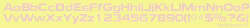 Maniaextendedc Font – Pink Fonts on Yellow Background