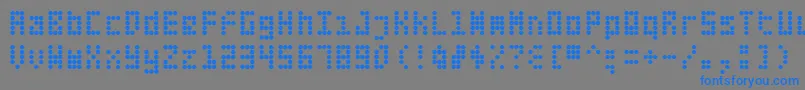 Fifte Font – Blue Fonts on Gray Background