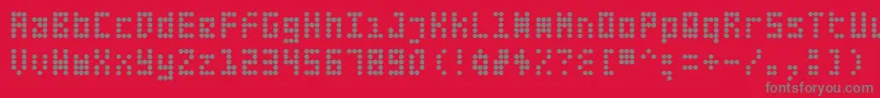 Fifte Font – Gray Fonts on Red Background