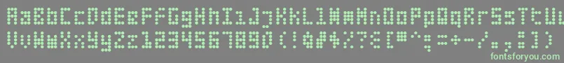 Fifte Font – Green Fonts on Gray Background