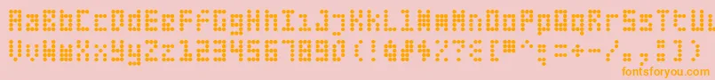 Fifte Font – Orange Fonts on Pink Background