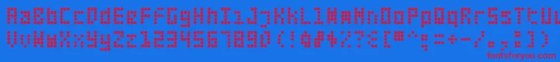 Fifte Font – Red Fonts on Blue Background