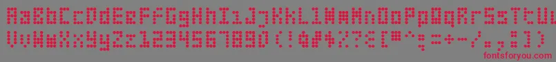 Fifte Font – Red Fonts on Gray Background