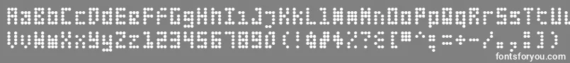 フォントFifte – 灰色の背景に白い文字