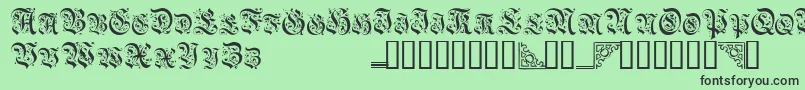 Topiascapsssk Font – Black Fonts on Green Background